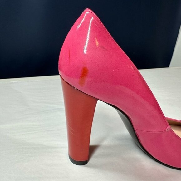 Stuart Weitzman Pink ; Red Patent Leather Pumps Size 6 - Picture 5 of 15